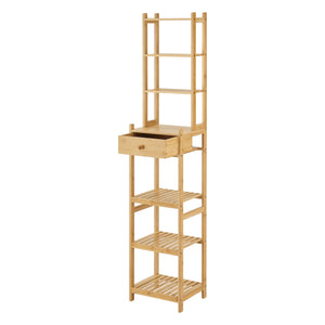 Standregal aus Bambus 163x33x28cm bis 5kg Natur