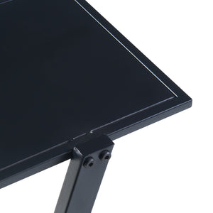 Mensola autoportante in metallo 72x40x25cm, nero