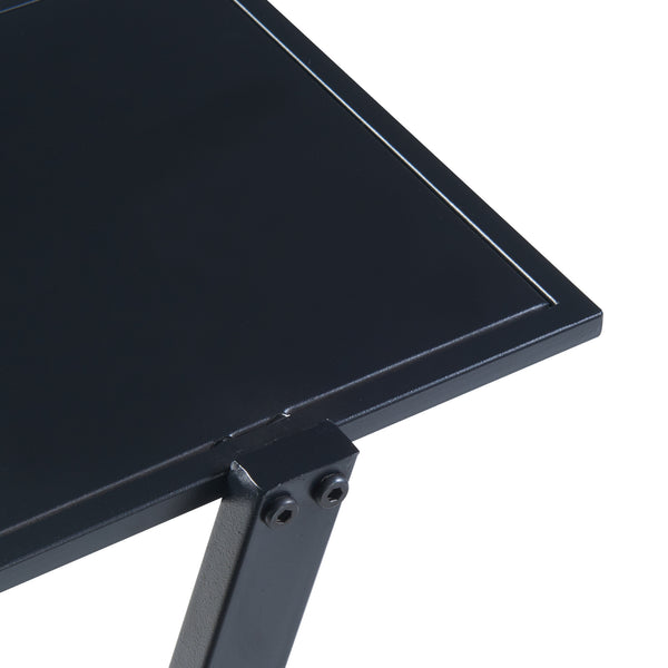 Mensola autoportante in metallo 72x40x25cm, nero
