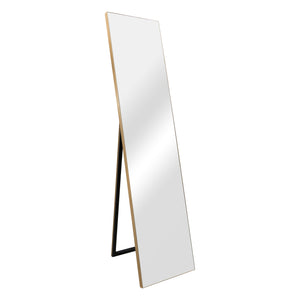 Specchio da terra Barletta 150x35cm inclinabile oro