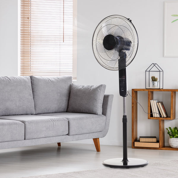 Standventilator mit Fernbedienung 3 Stufen 124cm Oszillierend