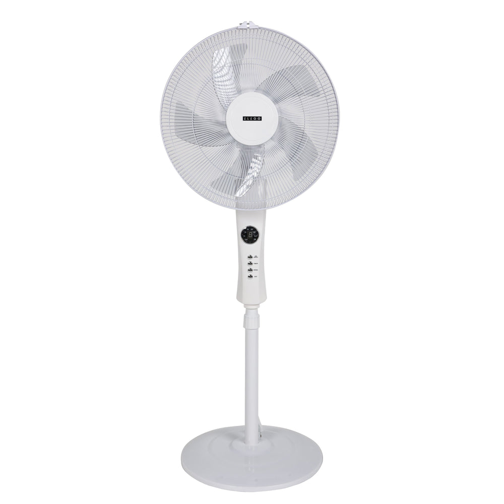 white pedestal fan