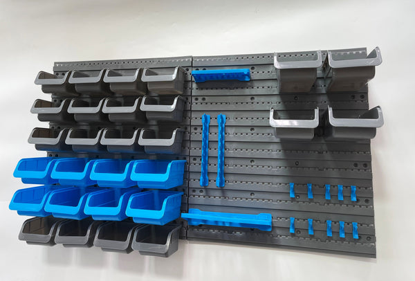Werkzeugwand mit Stapelboxen 44-teilig
