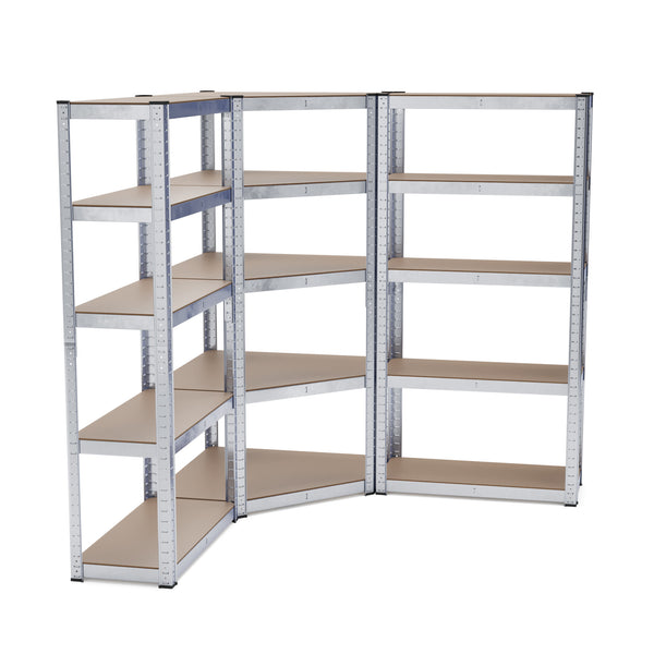 Steckregal Eckregal 3-teilig 180 cm