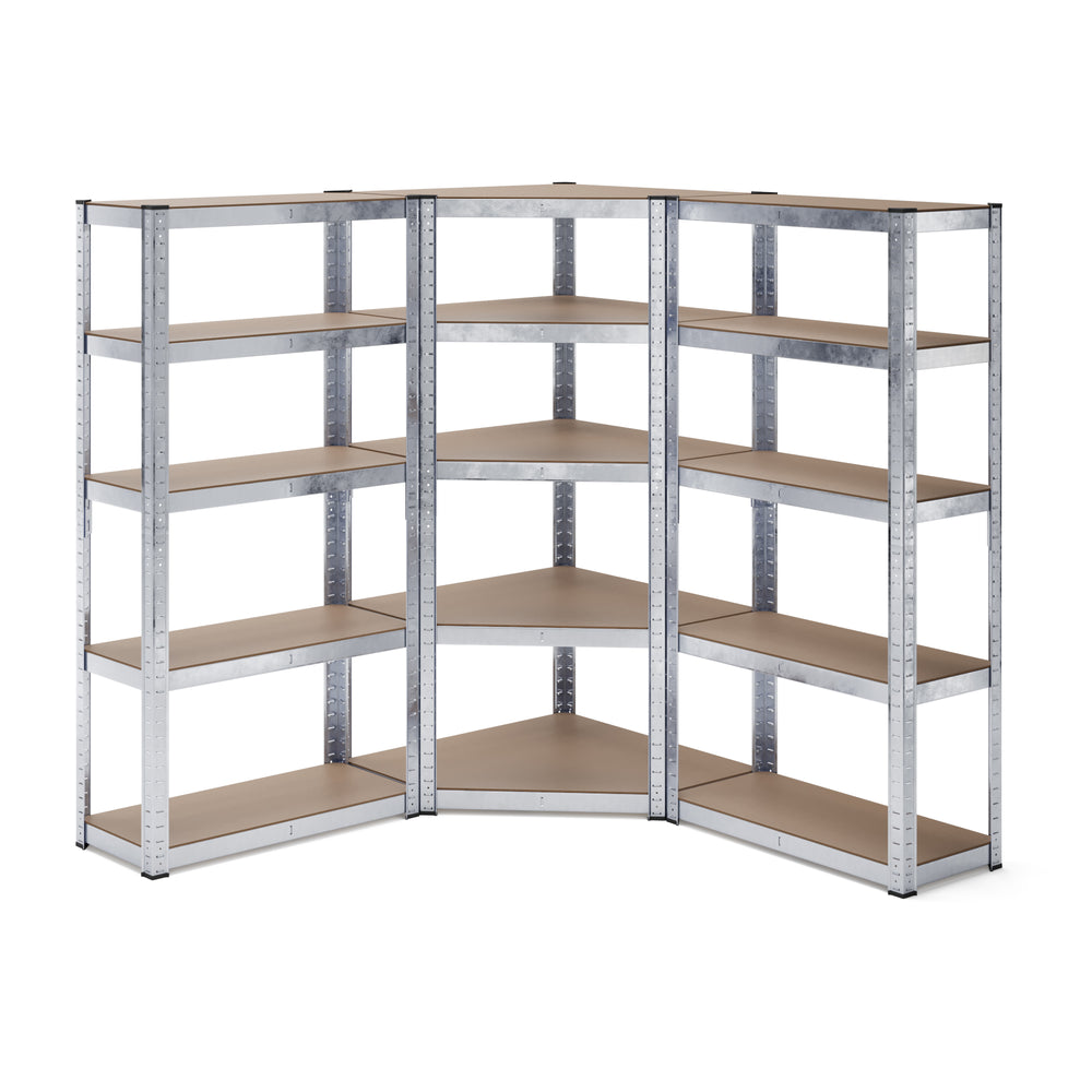 Scaffale angolare, 3 pezzi, 180 cm
