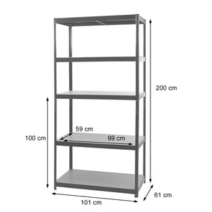 Steckregal Lagerregal 200x100x60cm schwarz