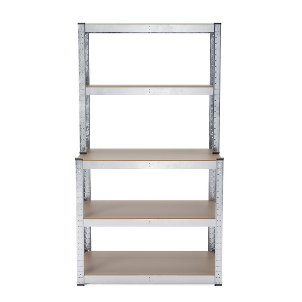 Steckregal mit Werkbank 100 x 60 x 180 cm