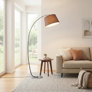 Stehlampe Bogenlampe KERNO braun/schwarz