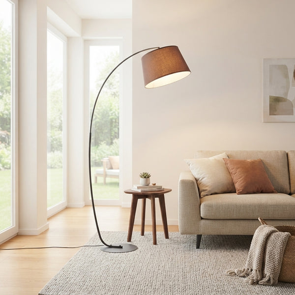 Stehlampe Bogenlampe KERNO braun/schwarz