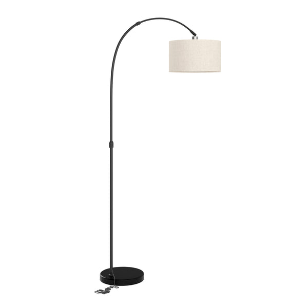 Stehlampe Bogenlampe SOLIS beige/schwarz