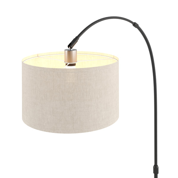 Stehlampe Bogenlampe SOLIS beige/schwarz