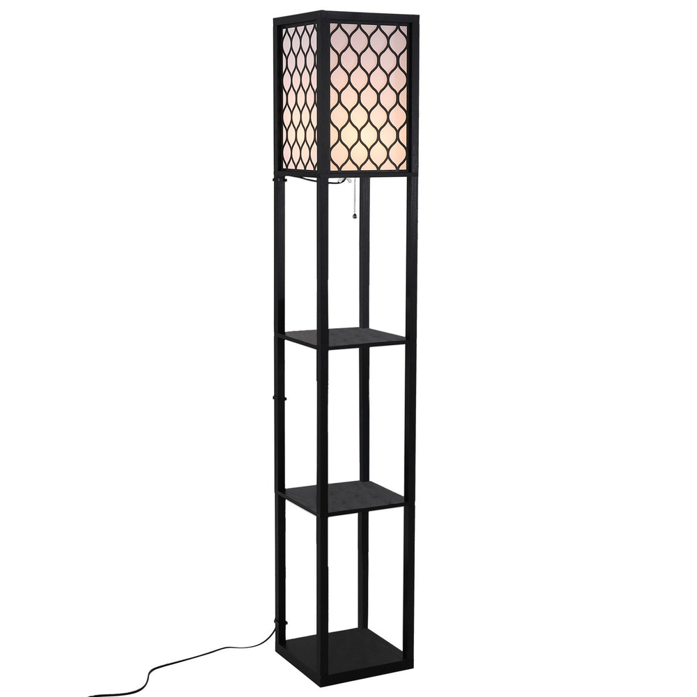 Stehlampe Bücherregal mit 3 Ablagen 160cm