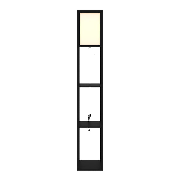 Stehlampe ENLITE mit Regal schwarz