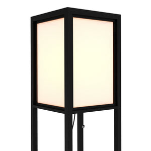 Stehlampe ENLITE mit Regal schwarz
