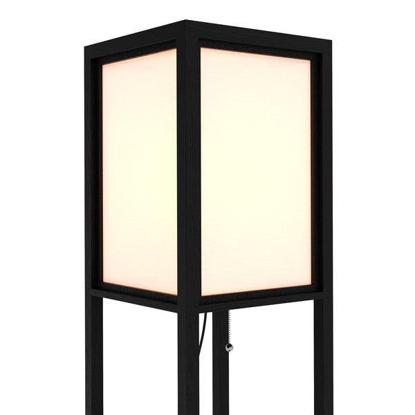 Stehlampe ENLITE mit Regal schwarz