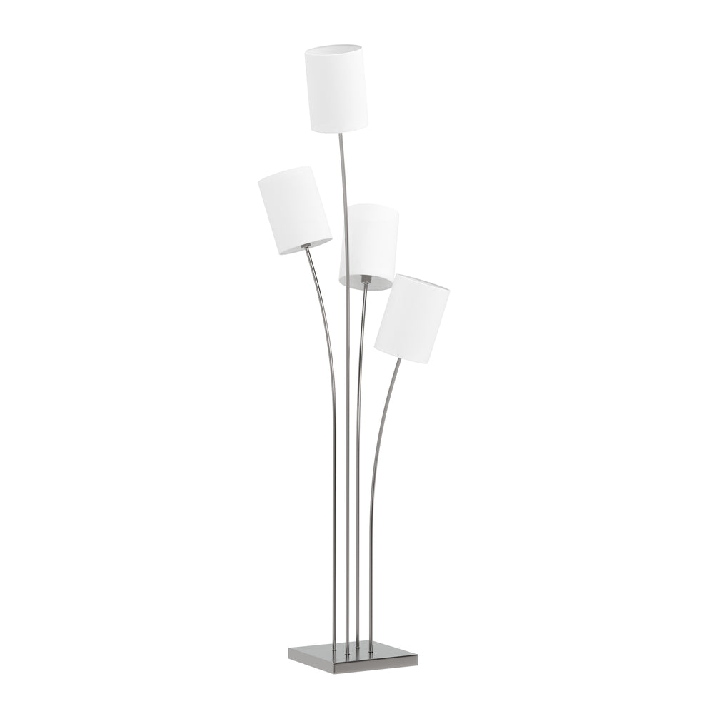 Floor lamp FLOWY 4 lamps silver/white
