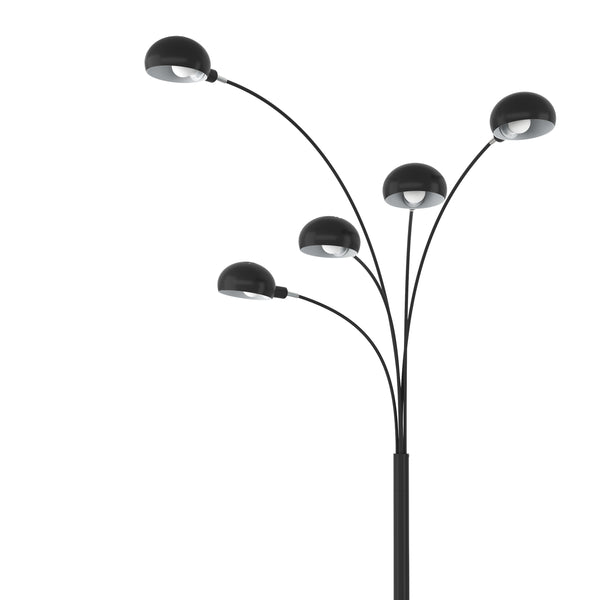 Stehlampe PALMYS 5 flammig schwarz