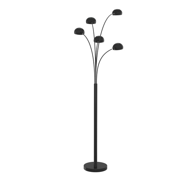 Stehlampe PALMYS 5 flammig schwarz