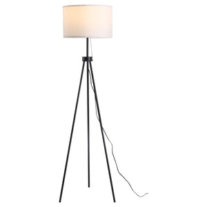 Stehlampe Stahlbeine 152cm E27 schwarz / weiss