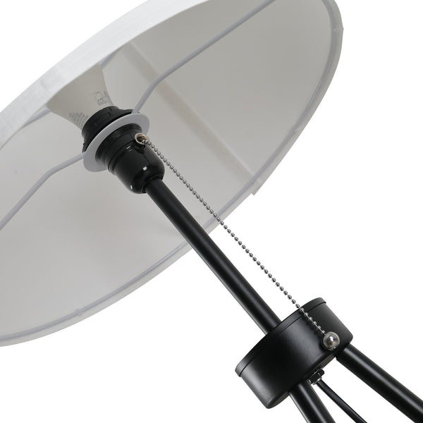 Stehlampe Stahlbeine 152cm E27 schwarz / weiss