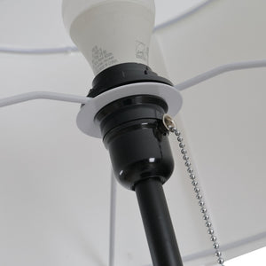Stehlampe Stahlbeine 152cm E27 schwarz / weiss