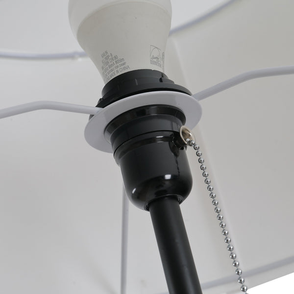 Stehlampe Stahlbeine 152cm E27 schwarz / weiss