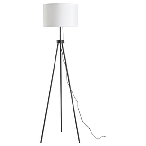 Stehlampe Stahlbeine 152cm E27 schwarz / weiss