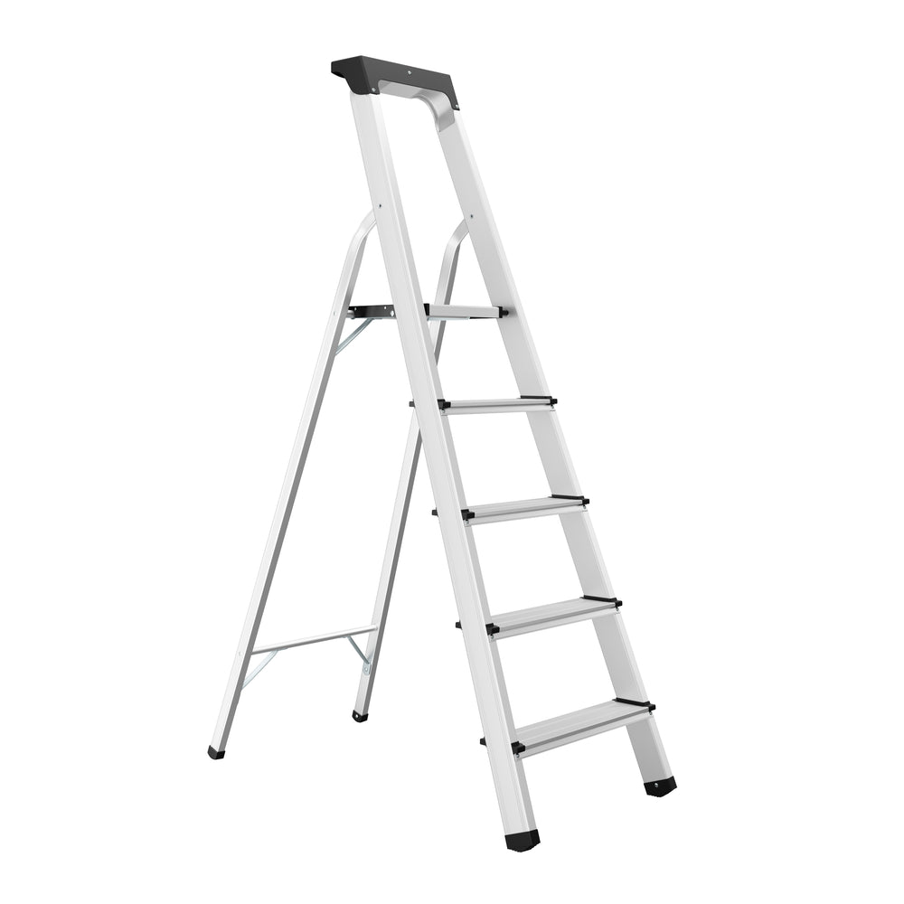 Scala a pioli 5 gradini argento/nero