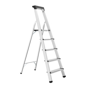 Scala a pioli 5 gradini argento/nero