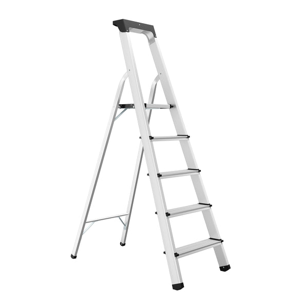 Scala a pioli 5 gradini argento/nero