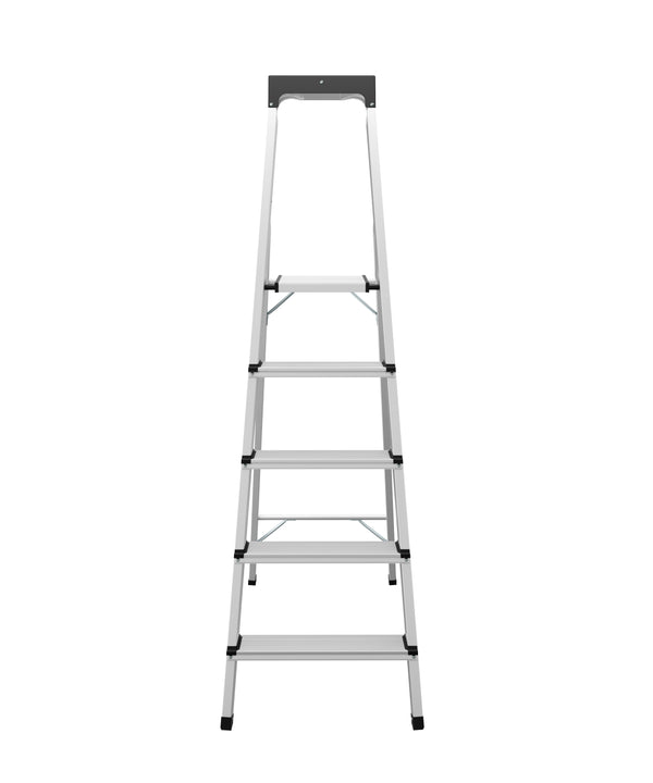 Scala a pioli 5 gradini argento/nero