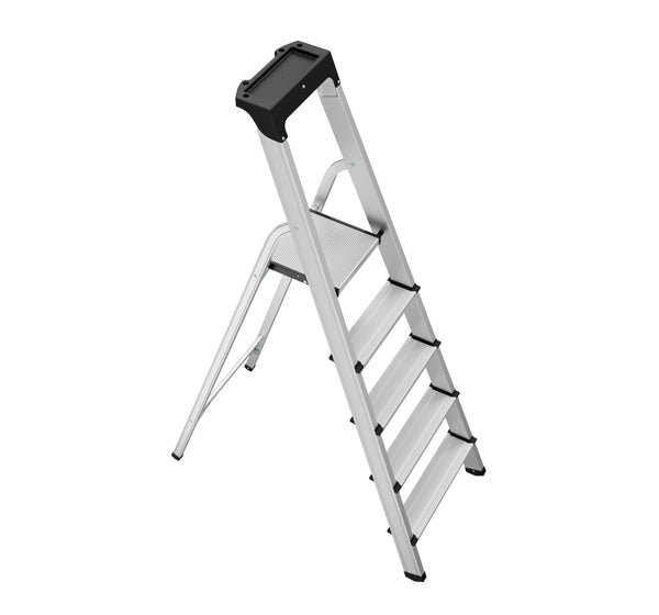 Scala a pioli 5 gradini argento/nero