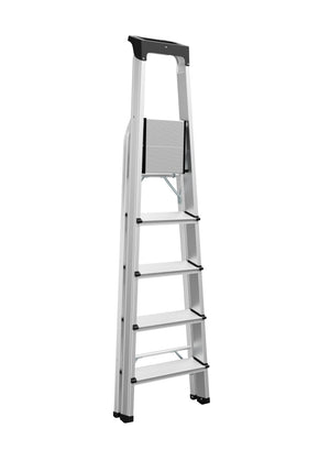 Scala a pioli 5 gradini argento/nero