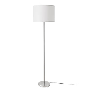 Stehleuchte Stehlampe Tamworth E27 Silber Textil