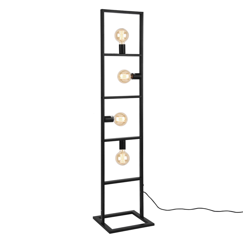 Floor lamp Plauen 142x31x31cm Max 60W 4xE27 Black