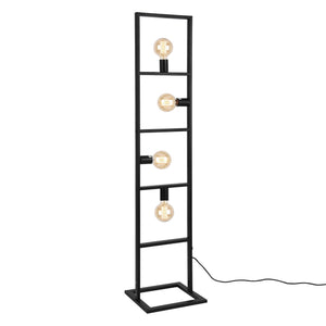 Stehlampe Plauen 142x31x31cm Max 60W 4xE27 Schwarz