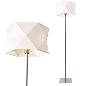 Stehlampe Narwa 152cm E27 60W Metall Chrom/Weiss