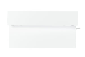 Bureau assis-debout à 2 niveaux, réglable en hauteur manuellement, blanc, 120 x 40 cm