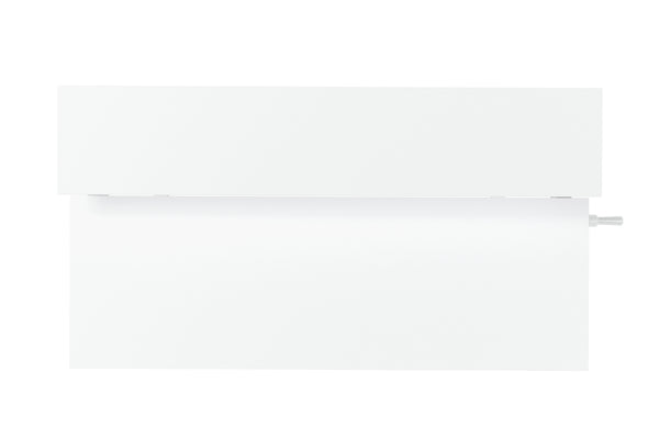Bureau assis-debout à 2 niveaux, réglable en hauteur manuellement, blanc, 120 x 40 cm