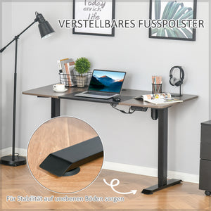 Stehpult Elektrischer Schreibtisch Natur schwarz 140x70x72-116cm