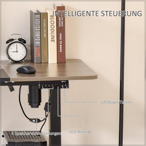 Stehpult Elektrischer Schreibtisch Natur schwarz 140x70x72-116cm