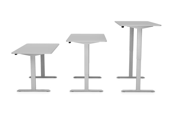 Bureau assis-debout électrique BASIC gris 140 x 70 cm