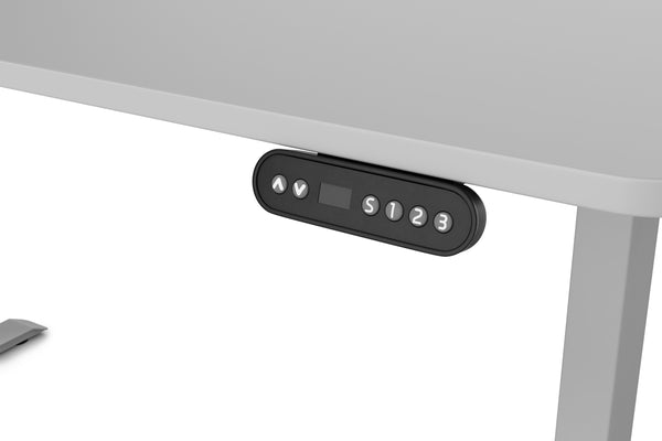 Bureau assis-debout électrique BASIC gris 140 x 70 cm