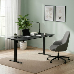 Scrivania elettrica in piedi BUDGET nera 120 x 60 cm