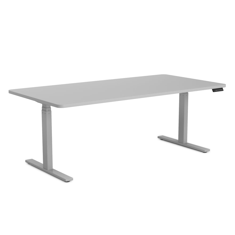 Schreibtisch Stehpult elektrisch grau 180 x 90 cm