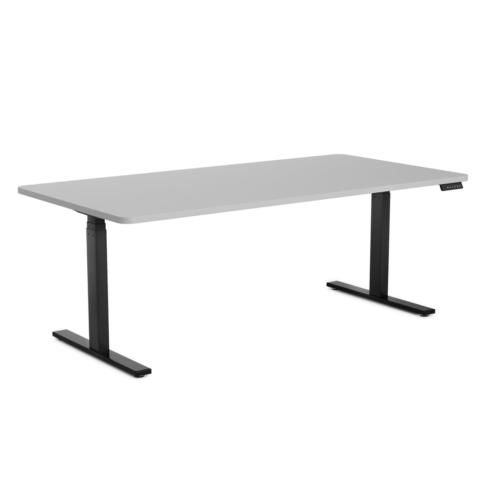Stehpult elektrisch grau/schwarz 180 x 90 cm