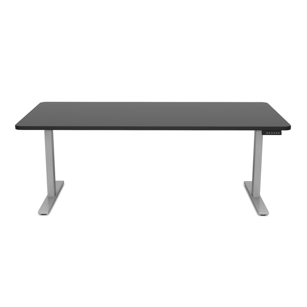 Electric standing desk, black/grey, 180 x 90 cm