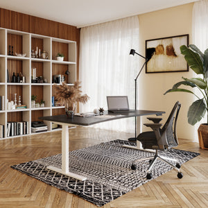 Stehpult elektrisch schwarz/weiss 200 x 92 cm