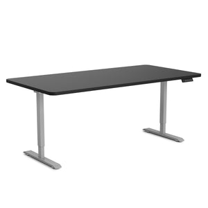 Electric standing desk, black/grey, 160 x 80 cm