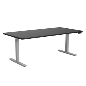 Electric standing desk, black/grey, 180 x 90 cm